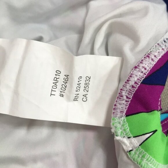 Trina Turk Paradise Plume Buckle Plunge Swimsuit - Picture 8 of 8